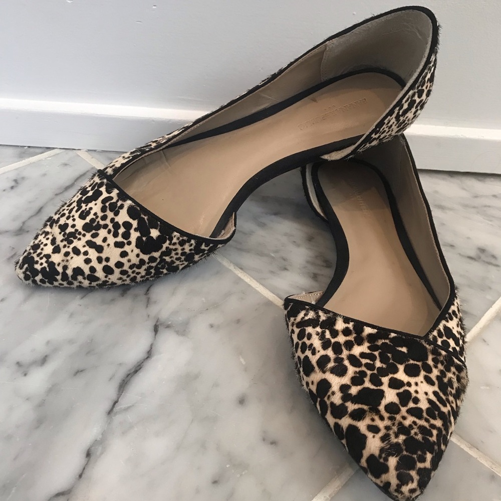 Banana Republic speckled, pony hair, flats